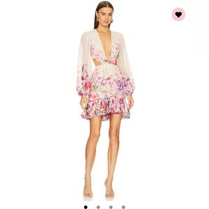 Michael Costello X revolve Carey mini dress Nude size S
